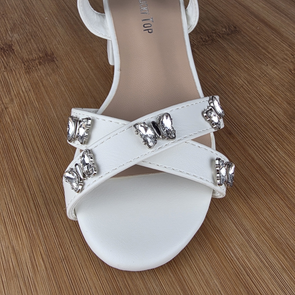 CHILDREN'S BUTTERFLY HEELS (ROSSIE1K WHITE) - Picture 5 of 6